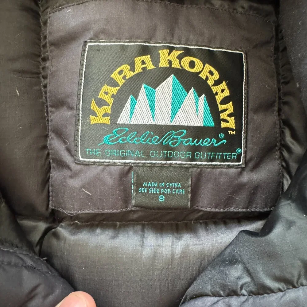 Vintage Eddie Bauer - Kara‎ Koram - Goose Down Parka Jacket - Black - Small